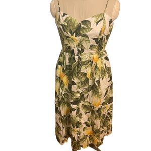 H&M Tropical Lemon Print Dress NWT